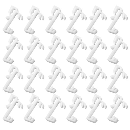 72Pcs White PP Valance Clips for Kitchen Blinds Replacement 1