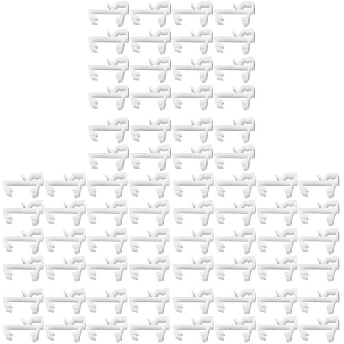 72Pcs White PP Valance Clips for Kitchen Blinds Replacement 2