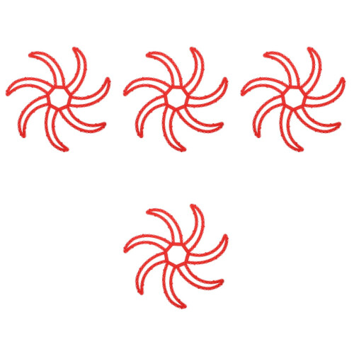 4Pcs Lightweight Red Pads Silicone Breathable Liner Set 2