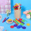 3Sets Durable Wooden Color Sorting Cups and Sticks Educational Toy 11