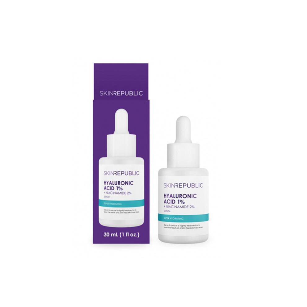 Skin Republic Hyaluronic Acid 1% Serum 30ml Deep Hydrating Facial Serum for Plump, Smooth & Moisturized Skin