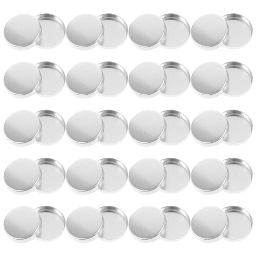 120Pcs Silver Aluminum Makeup Pans Small Round Empty Eyeshadow Cases 2