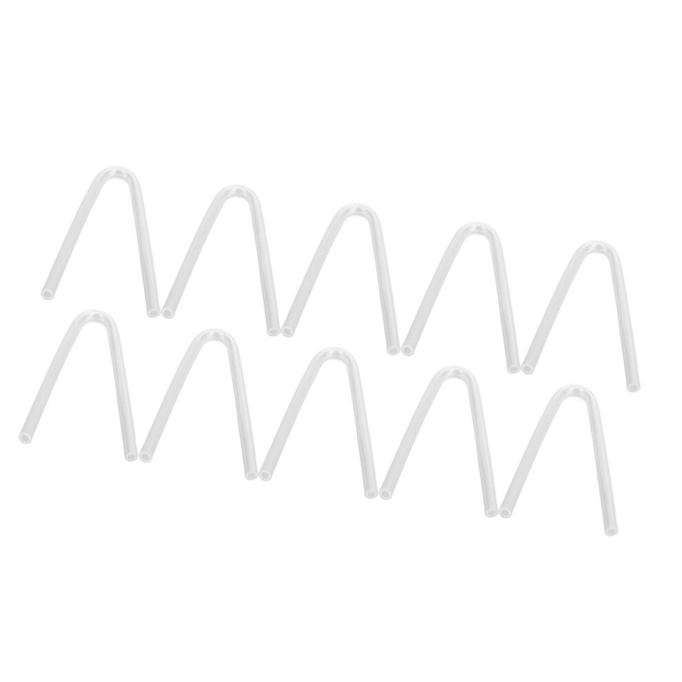 10PCS Silicone Sound Aid Tubes Replacement, 3.3x2mm Earmold U Tubes