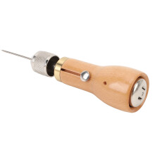 Hand Sewing Awl Kit Beech Wood & Metal – Easy Threading & Quick Stitching