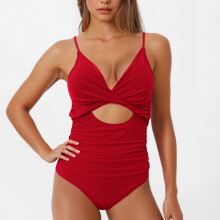 Costum de baie bikini cu spate descuiat, cu control al abdomenului și bustului, pentru femei