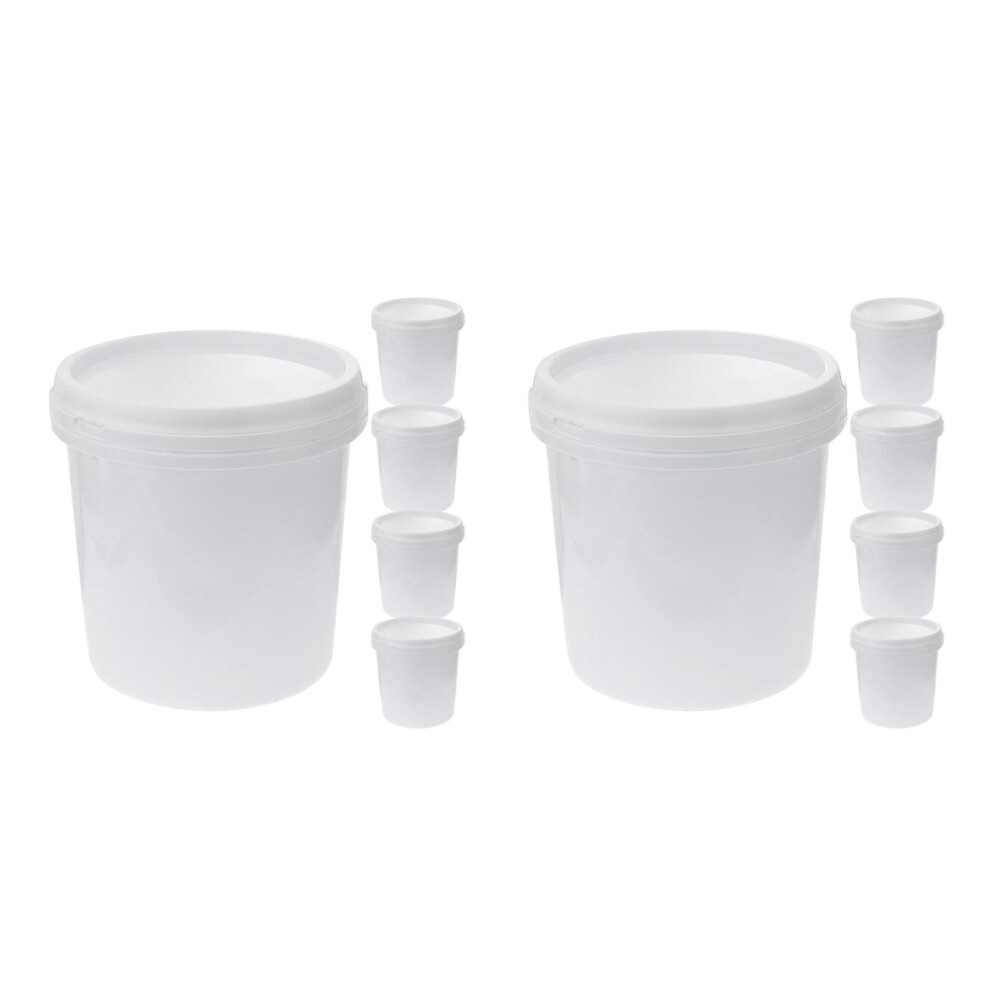 10Pcs Plastic Bucket Water Bucket Portable Lidded Bucket Wash Bucket For Farm 1L 9426043963217