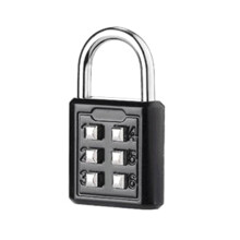 Six-Digit Black Button Combination Lock Digital Password Padlock Suitcase Gym Dormitory Schoolbag Door Lock