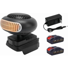 Portable Car Heater Fan, 1500mAh Battery, Dual Heat Settings, Dual USB Ports, Defroster, Anti-Tilt—Compatible with Cars, Office, Indoor Use