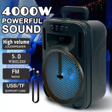 Bluetooth Speaker 4000W Rechargeable with 6.5" Subwoofer