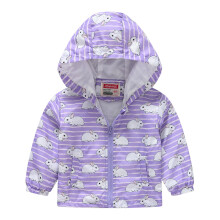Toddler Boys Girls Casual Jackets Printing Cartoon Hooded Outerwear Zipper Coats Long Sleeve Windproof Coats For 2-3 Years