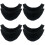 8Pcs Compact Black Microfiber Bowling Scratch-Free 6