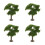 4Pcs Durable Plastic Mini Trees Green for Sand Table and Train Scenery 4