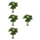 4Pcs Durable Plastic Mini Trees Green for Sand Table and Train Scenery 7