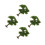 4Pcs Durable Plastic Mini Trees Green for Sand Table and Train Scenery 8