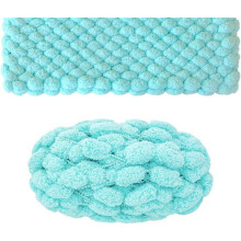 1 Rolls 150g Pomp-A-Doodle Yarn,100% Polyester Jelly Bean POM-POM Ball Yarn for Crochet Knitting Handcraft Mat Pet Nest