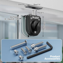 Frameless Glass Door Floor Lock, Clamp-On No-Drill, 304 SS, Fits 3/8"–1/2" Doors — Top/Bottom Mount, Matte Black