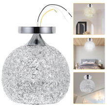 Worgeous Simple LED Crystal Ceiling Lights Hanging Crystal Pendant Lamp without Bulb for Living Room Bedroom Corridor