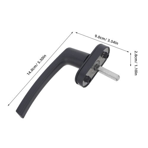 Universal Grey Aluminum Window Handle for Secure Window Locking 2