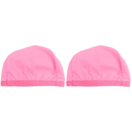 Badmössa i polyester för vuxna, män och kvinnor, rosa2