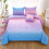 Twin Girls Comforter Set Microfiber 6-Piece Purple Orange 1