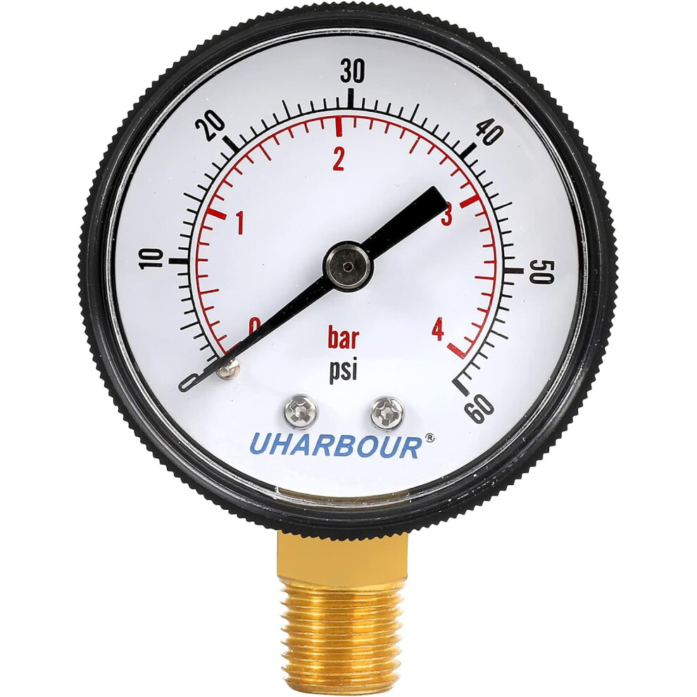 Pool Filter Pressure Gauge 0-60 Psi 1/4" Npt 9087558874391