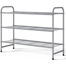 Skohylle i metall med 3 nivåer – 65 cm bred, frittstående