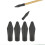 1Set Durable Black Plastic Arrow Tips for Kids' Archery Game Play 5