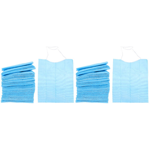 240Pcs Waterproof Elders Dining Bibs Sky-Blue Durable Practical Aprons 1