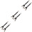 6Pcs Soft Black Shirt Keeper Strap for Men Women Non-Deformable Use 5