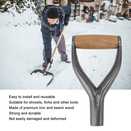 Replacement Shovel Handle, 1.22in Inside Diameter, Durable Iron Construction For Yard Work 2