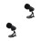 2Pcs USB Singing Microphone with Stand Mute Button for Pc Gaming Black 5