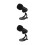 2Pcs USB Singing Microphone with Stand Mute Button for Pc Gaming Black 7