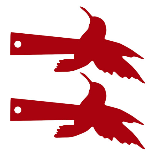 8Pcs Decorative Red Acrylic Bird Mailbox Flags for Garden 1