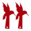 8Pcs Decorative Red Acrylic Bird Mailbox Flags for Garden 3