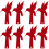 8Pcs Decorative Red Acrylic Bird Mailbox Flags for Garden 6