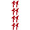 8Pcs Decorative Red Acrylic Bird Mailbox Flags for Garden 9