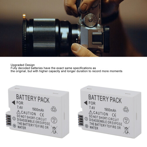 2Pcs 7.4V 1900mAh Camera Battery Replacement for T3i T2i 600D 550D 2