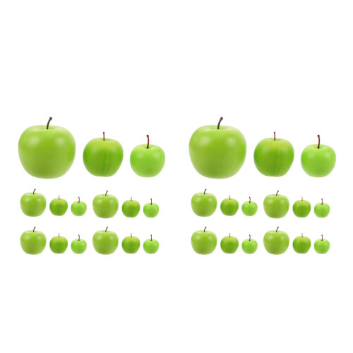 30Pcs Realistic Foam Fruit Models Light Green Artificial Decoration 2
