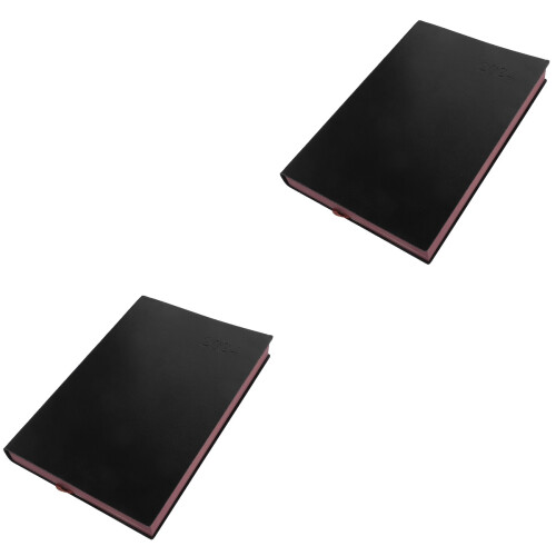 2Pcs Black Portable Planner Notepad Artificial Daily Organizer 2