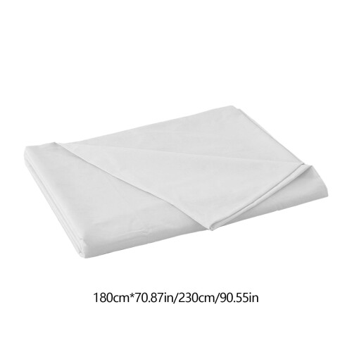 Solid Color Washable Flat Sheet 71x91in, Polyester, Soft & Breathable, Fade Resistant, Compatible with Standard Beds 2