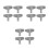 12Pcs Sturdy Silver Metal Clock Winding Tools for Wall and Desk Clocks 6