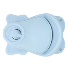 Adjustable Baby Bathtub Seat with Storage & Non-Slip Pad, Blue