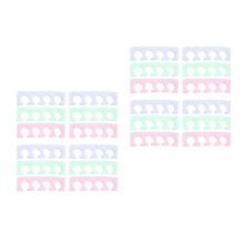 24Pièces Séparateurs D'ongles En Silicone Multicolores Pour Nail Art