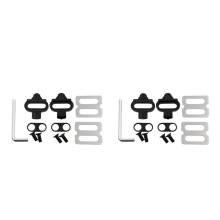 2Sets Bike Pedal Cleat Set, Easy Install Clip-in Clips for Cycling