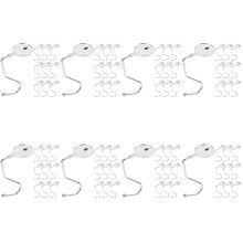 80Pcs Portable Silver Purse Hangers Metal Bag Hooks for Table Desks