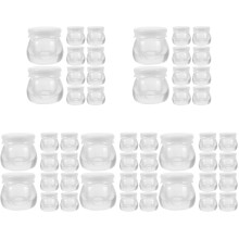 50Pcs Refillable Acrylic Travel Cream Jars Transparent Sub Containers