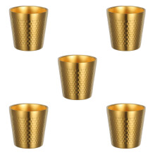 5Pcs Durable Stainless Steel Shaving Bowls Stylish Men Shaving Mug