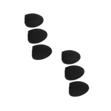 6Pièces Accessoires Flûte Repose-Doigt Silicone Souple Support Noir