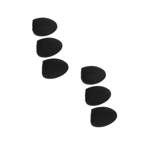 6Pièces Accessoires Flûte Repose-Doigt Silicone Souple Support Noir