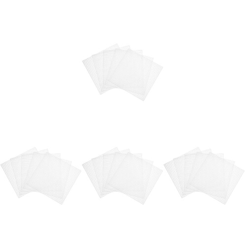 48Pcs Crafting Mesh Sheets White Plastic Cross Stitch Sewing Canvas